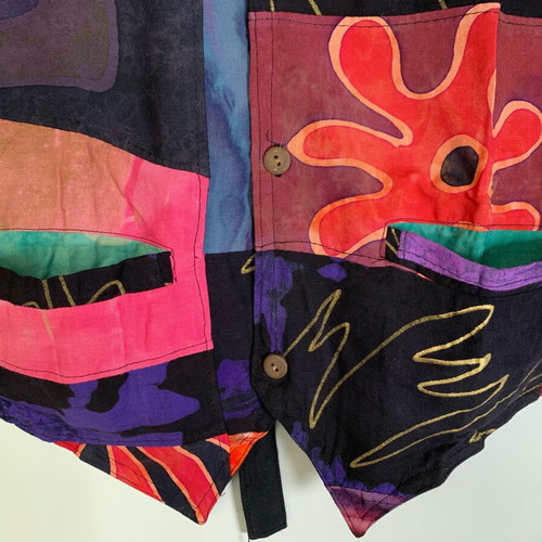 Unisex vintage 90s patchwork vest new, boho style