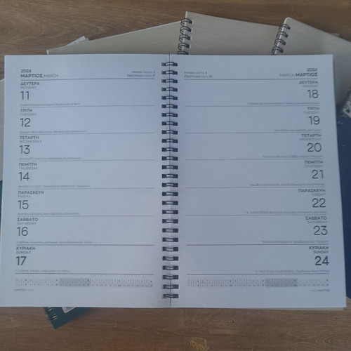 Weekly diaries 2024 new, pack of 2 pieces