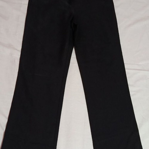 Black classic high-waist straight pants