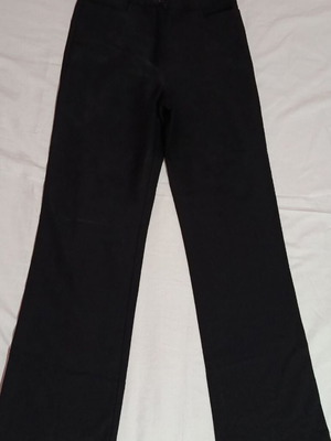 Black classic high-waist straight pants