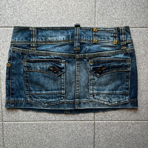 Y2K Mini Denim Skirt XS, Vintage Sicko19, Like New