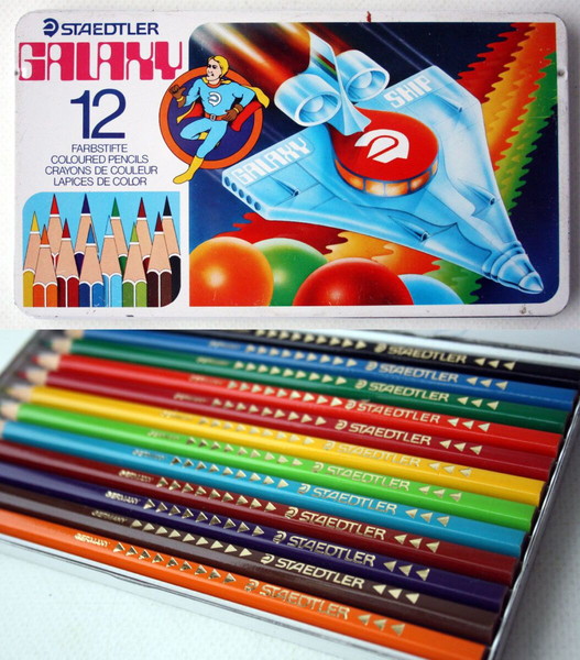 VINTAGE 80's STAEDTLER GALAXY 12 ΞΥΛΟΜΠΟΓΙΕΣ SPACEMAN GERMANY ΚΑΙΝΟΥΡΓΙΕΣ !