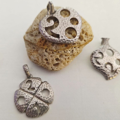 Zolotas 3 Collectible Silver Pendants 2000, 2001 & 2003 Like New