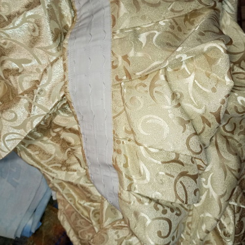 Curtain valance used, decorative, beige