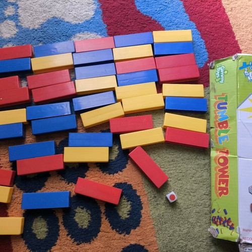 Tumble Tower game like new, missing one block