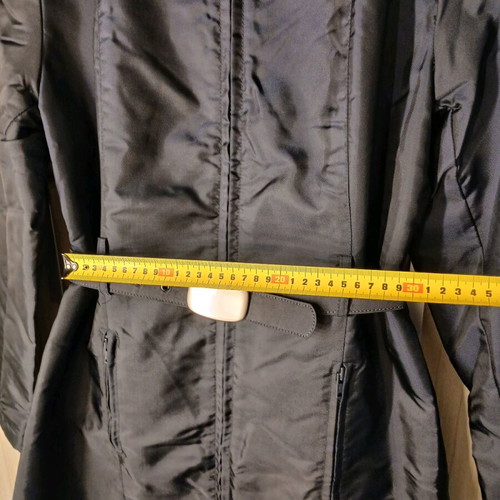 Women's coat knee-length like new, black and blue