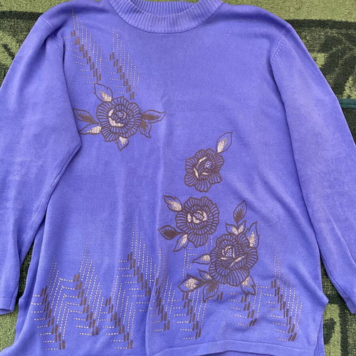 Pullover sweater, blue, sizes M and L