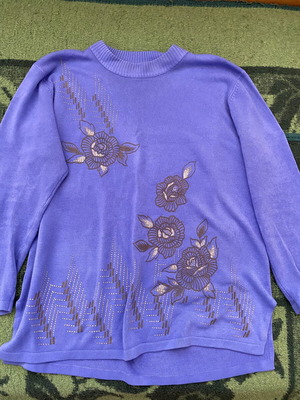Pullover sweater, blue, sizes M and L