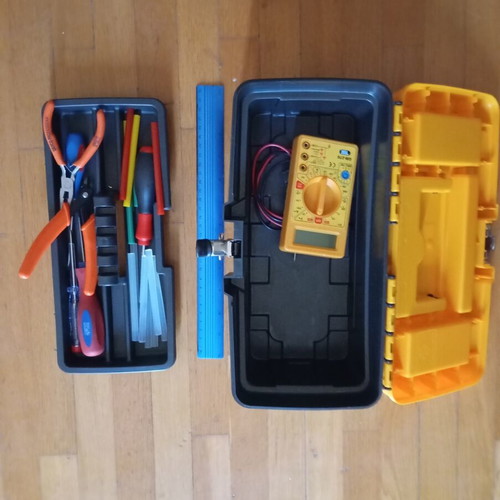 Tool storage and transport case used, small 30x15x13 cm