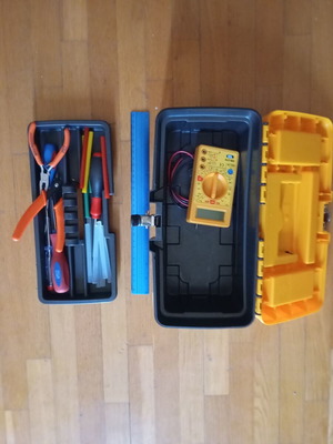 Tool storage and transport case used, small 30x15x13 cm