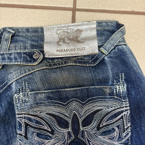 Parasuco women's jeans size S used with floral embroidery