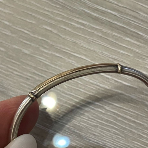 Silver-gold 925 and 585 bracelet used with gold part