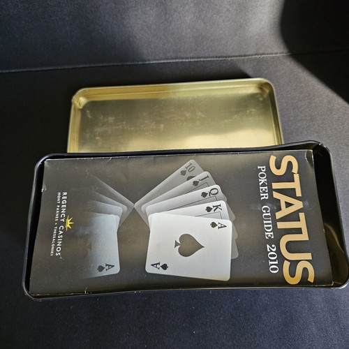 Poker Set Status used, collector's item with chips and cards