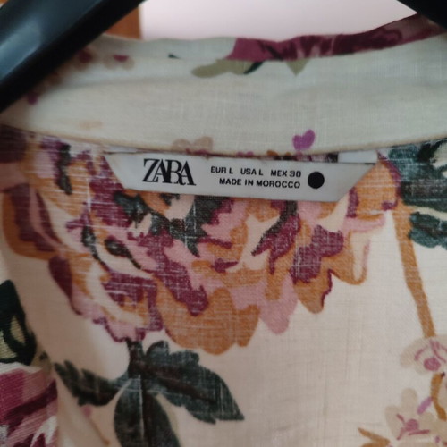 Zara floral dress size L like new, multicolor