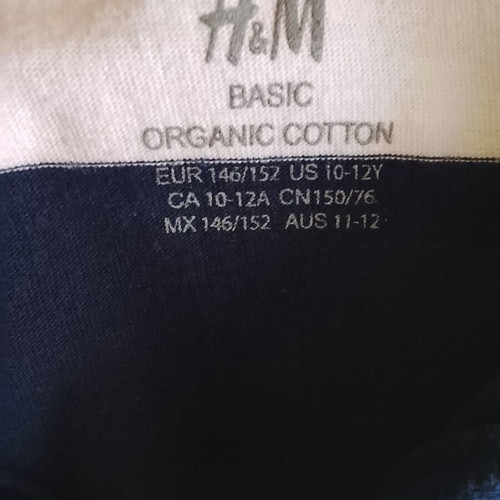 H&M Polo Shirt for Boys 10-12 Years Used, White and Blue