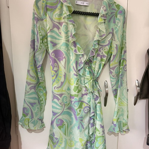 Mango dress green, like new, size XS