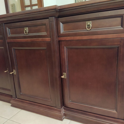 Buffet with mirror like new, handmade