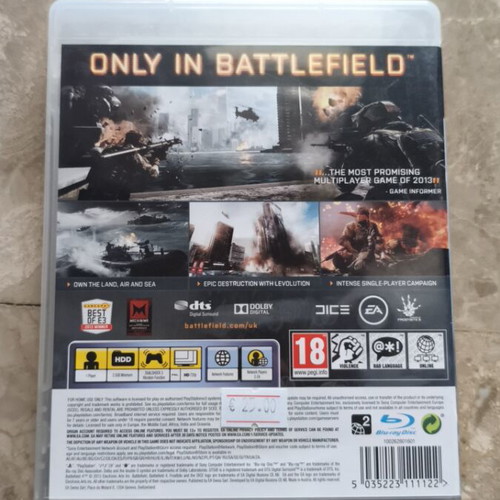 Battlefield 4 PS3 used in excellent condition with disc