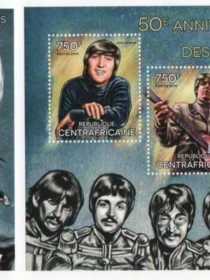 Γραμματόσημα The Beatles 50ή επέτειος περιοδείας ΗΠΑ 2014, ασφράγιστα
