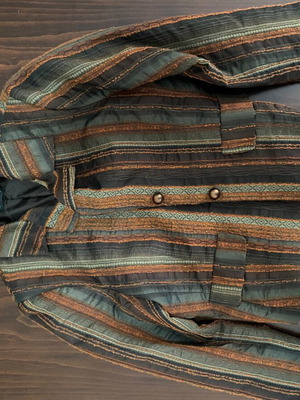 Absolute women's striped jacket like new, brown and orange, size 3