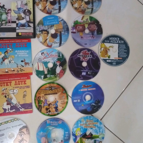Children's DVDs used, pack of 23, dubbed cartoons