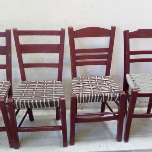 Wooden chairs used