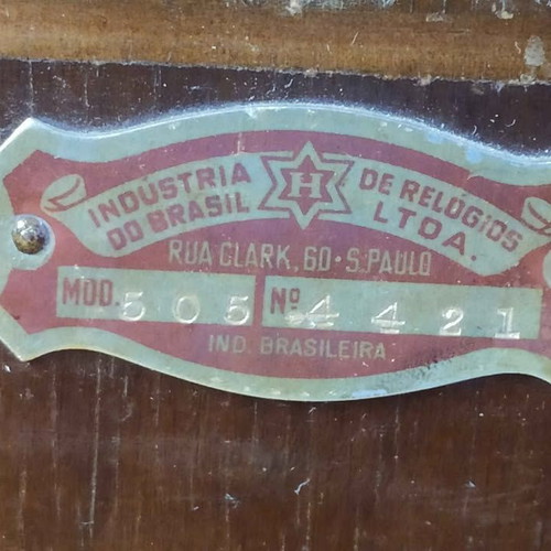Vintage tabletop pendulum clock from Brazil used, 1950s