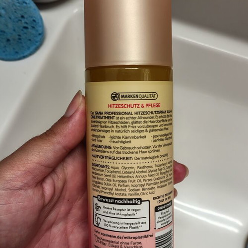Isana Heat Protection Spray for Hair used