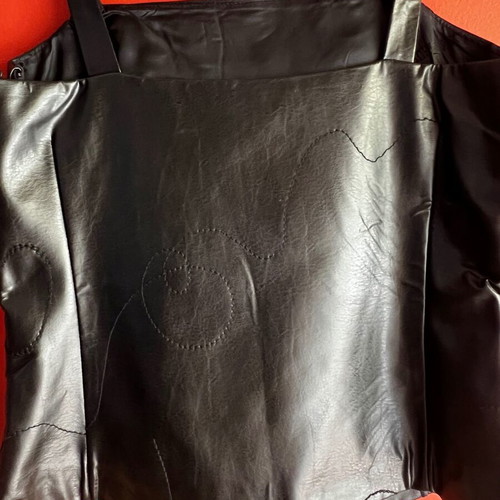 Leather pants and top made to order, size S, black