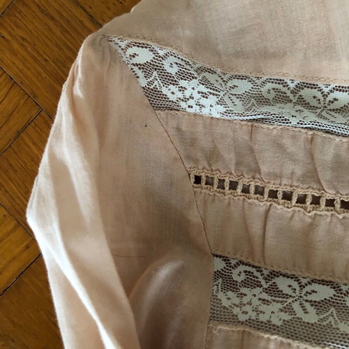 Bershka blouse used with lace, peach color, size M