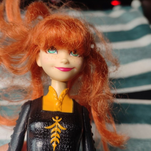Anna doll from Frozen 2 used with light-up dress