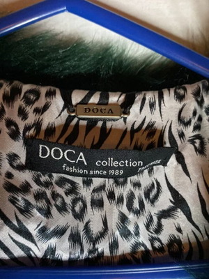 Doca faux fur vest like new in deep emerald green