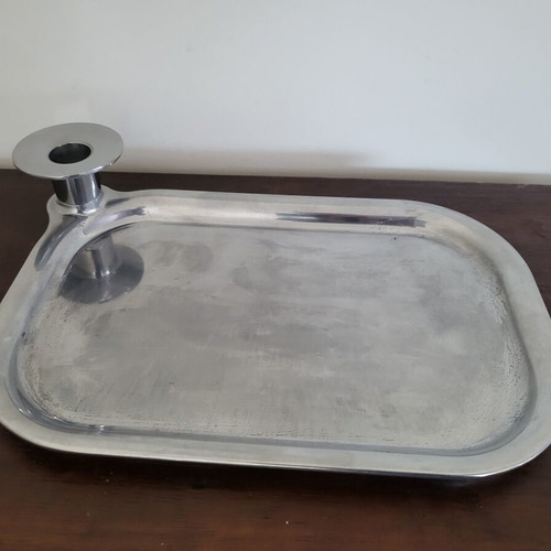 IKEA collectible tray with candle holder new, silver plated