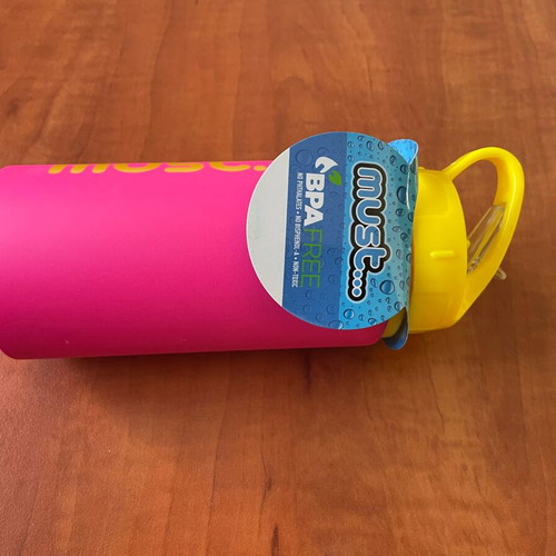 Must Children's Aluminum Water Bottle Matte 500ml with Straw New