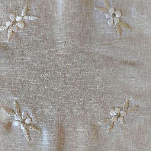 Set of three embroidered organza pieces used