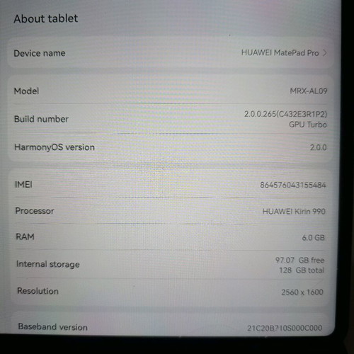 Huawei MatePad Pro 10.8″ με πένα, πληκτρολόγιο και φορτιστή σαν καινούργιο