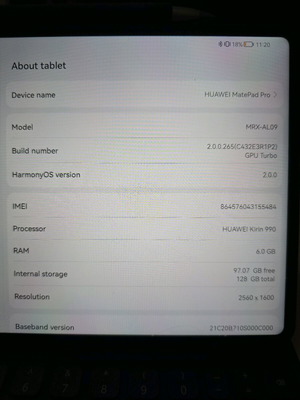 Huawei MatePad Pro 10.8″ με πένα, πληκτρολόγιο και φορτιστή σαν καινούργιο