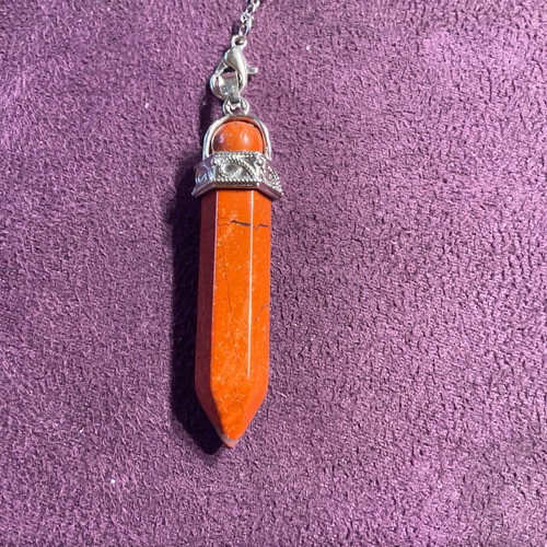 Red Jasper Authentic Stone Pendulum
