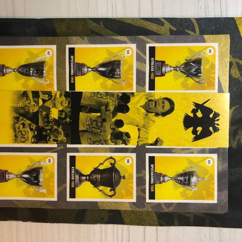 AEK Yellow-Black sticker album new with all Dikefalos stickers