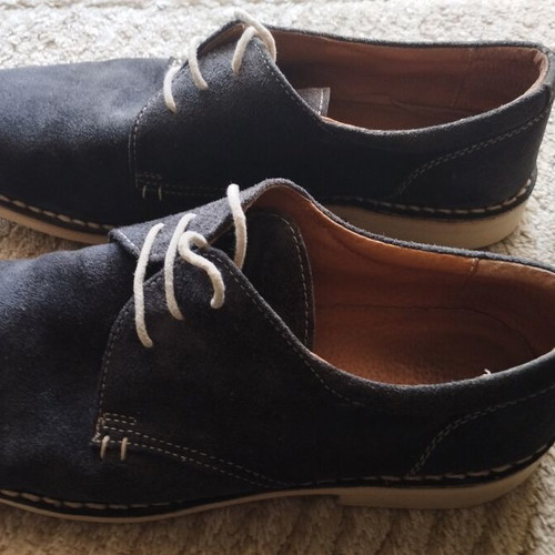 Top's suede blue shoes size 40 like new, genuine leather