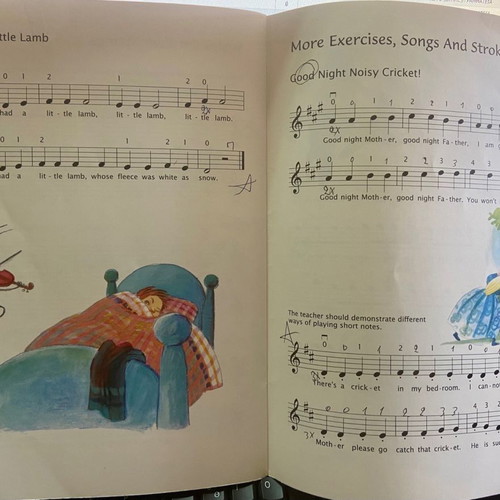 Violin learning books used for beginners volumes 1 and 2