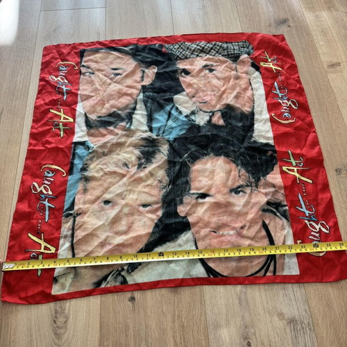 Caught In The Act vintage 90s bandana red scarf 67x67 cm