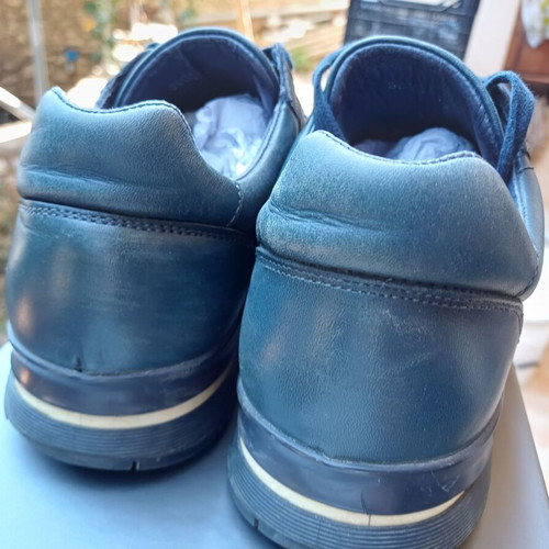 Boss casual shoes size 42 used, white and blue