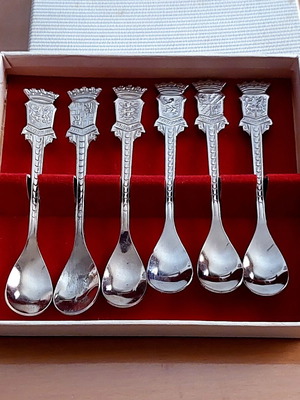 Vintage Dutch Collectible Set of 12 Spoons Made in Holland, New
