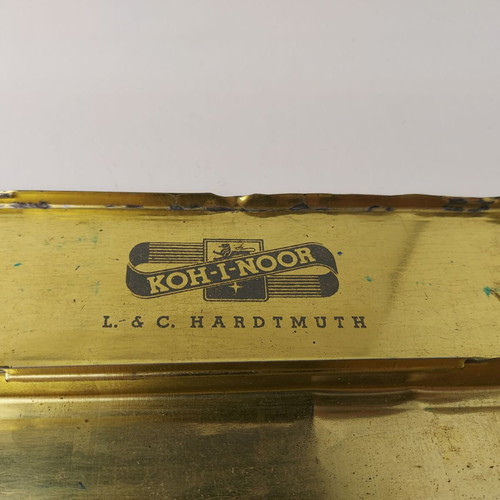 Old metal box Koh-I-Noor Hardtmuth used, empty #5477