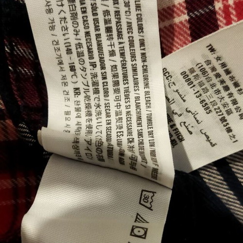 Hollister women's shirt L like new, blue and red