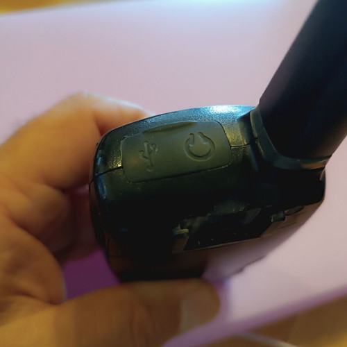 Cobra wireless PMR446 walkie talkie used with VOX and LED flashlight