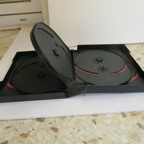 DVD case 10-disc used, black with red lines
