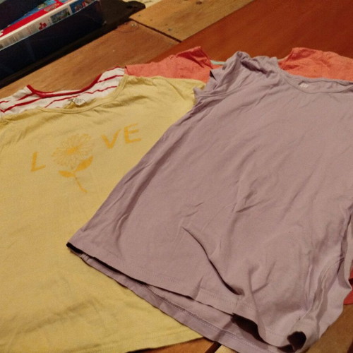 Summer set of shorts and t-shirts for girls age 8, used, H&M Zara Sam