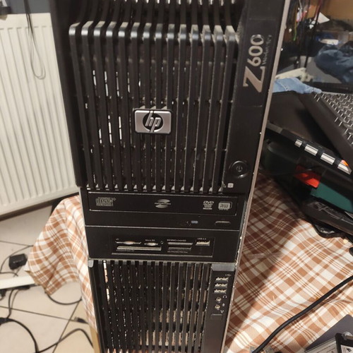 HP Z600 workstation with 2x Xeon 8-core 16 threads, 24GB RAM, 250GB SSD used